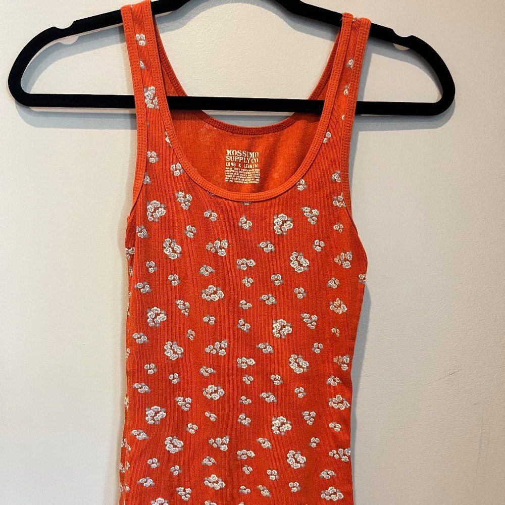 Mossimo Supply Co. Long & Lean Orange Tank